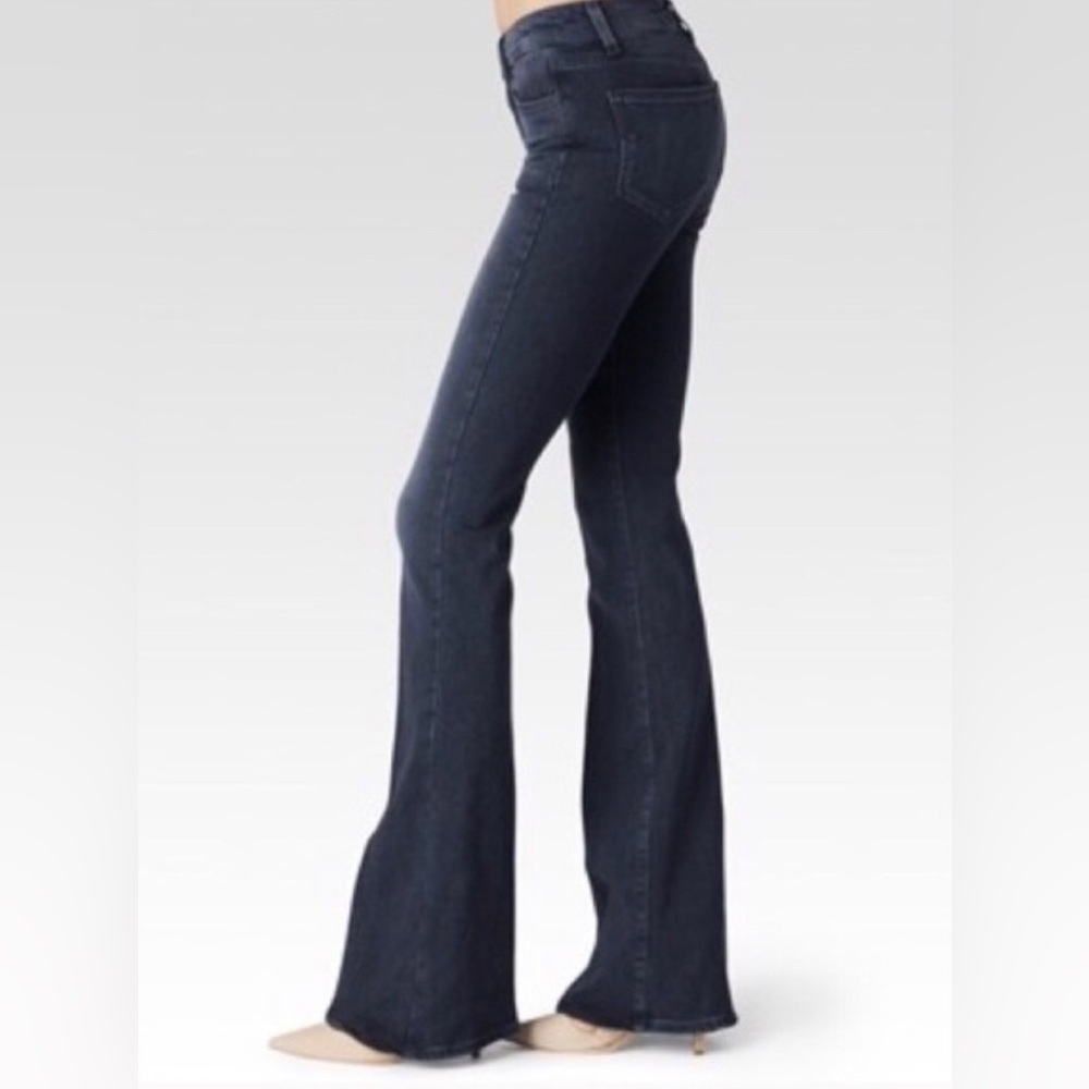 Paige Dark Blue low waisted flared jeans